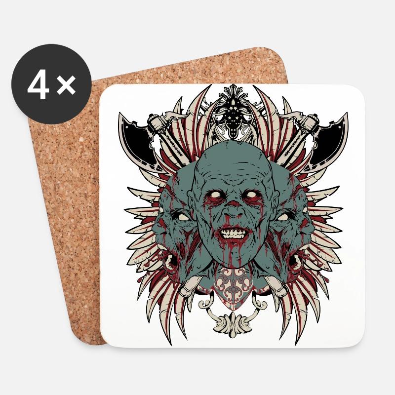 zombies - Untersetzer (4er-Set) - Weiß
