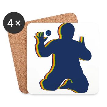 Floorball - Coasters (set of 4) - white - Front