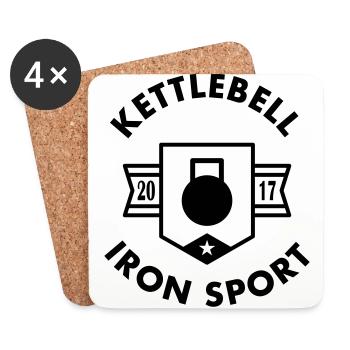 Kettlebell - Untersetzer (4er-Set) - Weiß - Vorne