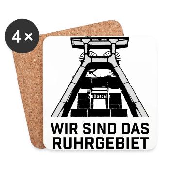 Wir sind das Ruhrgebiet - Untersetzer (4er-Set) - Weiß - Vorne