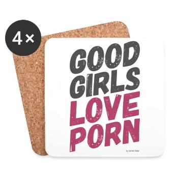 good girls love porn - Coasters (set of 4) - white - Front