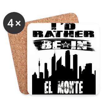 Gift Id rather be in El Monte - Coasters (set of 4) - white - Front
