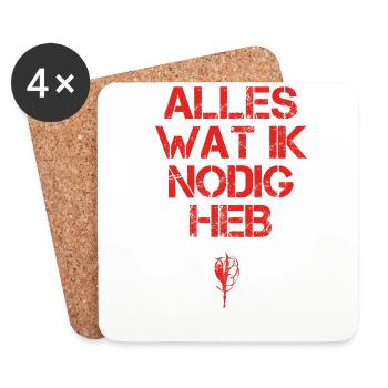 presentje wat ik nodig tanzen schleifen achterschl - Untersetzer (4er-Set) - Weiß - Vorne