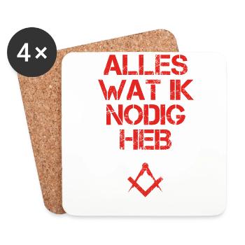 presentje wat ik nodig architekt zimmermann - Untersetzer (4er-Set) - Weiß - Vorne