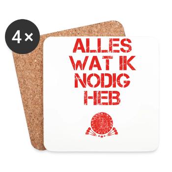 presentje wat ik nodig dart darts darter - Untersetzer (4er-Set) - Weiß - Vorne