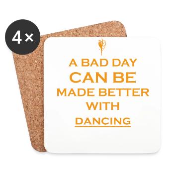 gift bath day better dancing grind achtersch - Coasters (set of 4) - white - Front