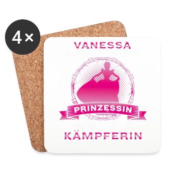 Geschenk Perfekte Mischung aus Prinzessin Vanessa - Untersetzer (4er-Set) - Weiß - Vorne