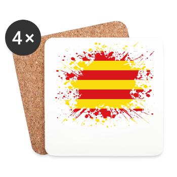 home country roots wurzeln love estelada katalania - Untersetzer (4er-Set) - Weiß - Vorne