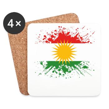home country roots roots love kurdistan kurde pn - Coasters (set of 4) - white - Front