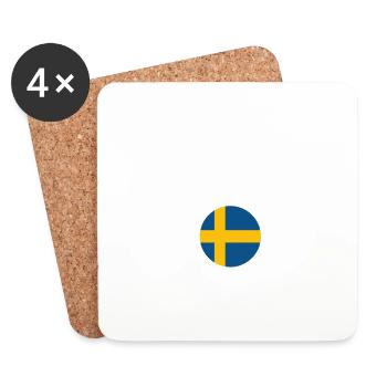 DON T NEED THERAPY WANT GO SWEDEN - Coasters (set of 4) - white - Front