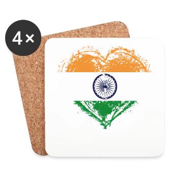 HOME ROOTS COUNTRY LOVE POISON India - Coasters (set of 4) - white - Front