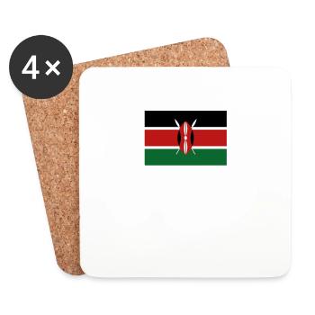ich liebe home heimat love wurzeln KENYA - Untersetzer (4er-Set) - Weiß - Vorne