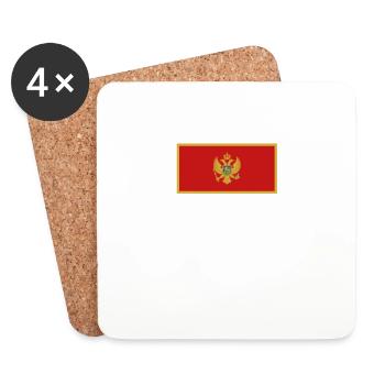 ich liebe home heimat love wurzeln MONTENEGRO - Untersetzer (4er-Set) - Weiß - Vorne