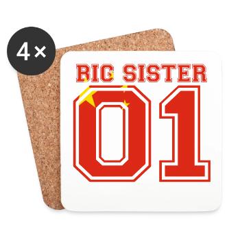 Big sister big sister 01 China - Coasters (set of 4) - white - Front