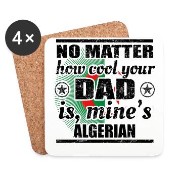no matter dad cool father gift Algeria png - Coasters (set of 4) - white - Front
