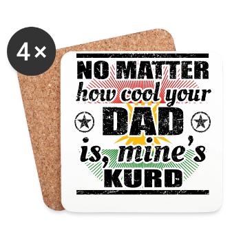 no matter dad cool vater gift kurdistan kurde png - Untersetzer (4er-Set) - Weiß - Vorne
