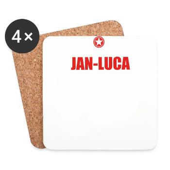 Gift it sa birthday thing understand JAN LUCA - Coasters (set of 4) - white - Front