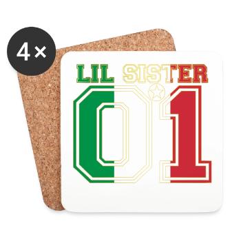 SISTER LIL SISTER QUEEN 01 Italy - Coasters (set of 4) - white - Front