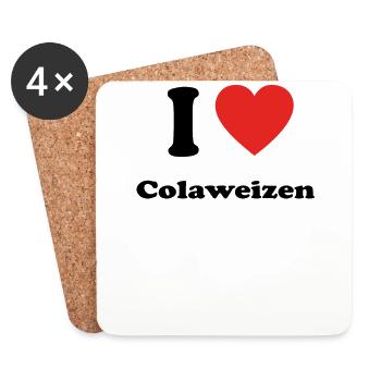Bayern basst bayrisch bier Colaweizen - Untersetzer (4er-Set) - Weiß - Vorne