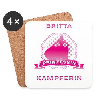Geschenk Perfekte Mischung aus Prinzessin Britta - Untersetzer (4er-Set) - Weiß - Vorne
