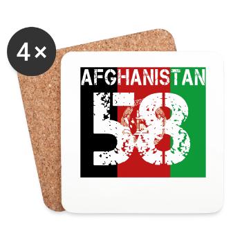 AFGHANISTAN Football Club team party em wm 58 - Coasters (set of 4) - white - Front
