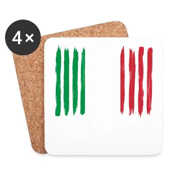 Roots maison home love fier Italie png - Dessous de verre (lot de 4) - blanc - Devant