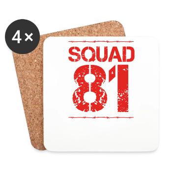 Team Verein Squad Party Member Crew jga malle 81 - Coasters (set of 4) - white - Front