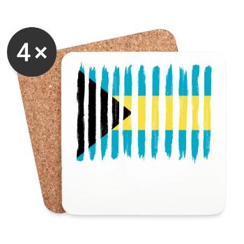 Roots home love proud Bahamas png - Coasters (set of 4) - white - Front