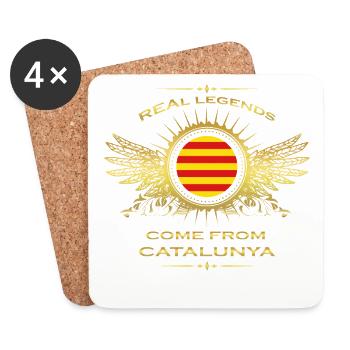Légendes nés cadeau maison à CATALUNYA - Dessous de verre (lot de 4) - blanc - Devant