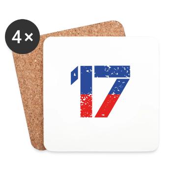 Football club team party em wm RUSSIA 17 - Coasters (set of 4) - white - Front