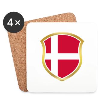 World Champion Champion 2018 wm team Denmark png - Coasters (set of 4) - white - Front