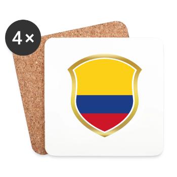 World Champion Champion 2018 wm team Colombia png - Coasters (set of 4) - white - Front