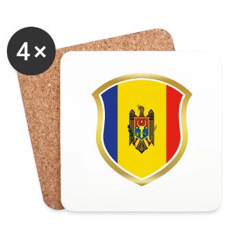 World Champion Champion 2018 wm team Moldova png - Coasters (set of 4) - white - Front