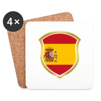 Champion de la Coupe du Monde 2018 équipe wm Espagne .png - Dessous de verre (lot de 4) - blanc - Devant