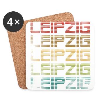 Leipzig - Used Look - Coasters (set of 4) - white - Front