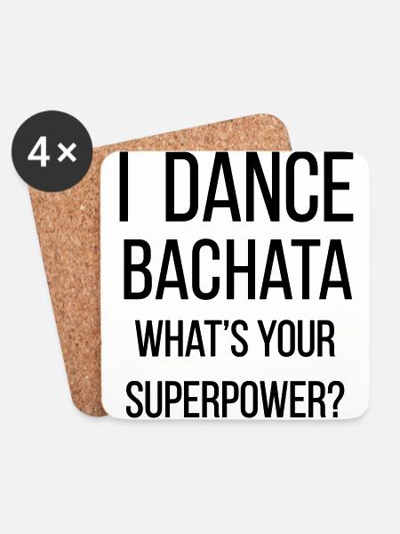 bachata superpower - Coasters (set of 4) - white