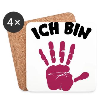 ich bin 5 - Untersetzer (4er-Set) - Weiß - Vorne