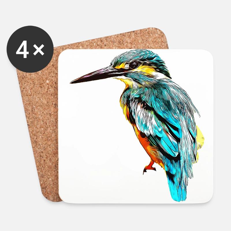 gxp eisvogel kingfisher vector art - Untersetzer (4er-Set) - Weiß