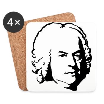 Bach - Dessous de verre (lot de 4) - blanc - Devant