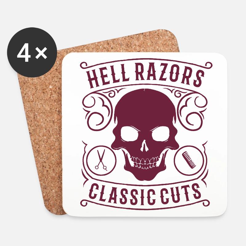 HellRazors - Untersetzer (4er-Set) - Weiß