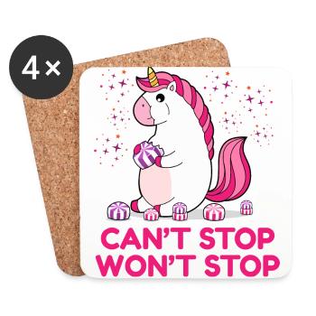 Can't Stop Won't Stop - Untersetzer (4er-Set) - Weiß - Vorne
