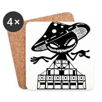système psylosound petit - Dessous de verre (lot de 4) - blanc - Devant