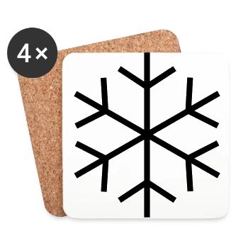 Symbol für Kalt / Cool fein - Untersetzer (4er-Set) - Weiß - Vorne