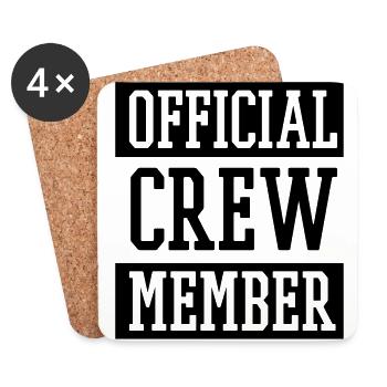 OFFICIAL CREW MEMBER - Dessous de verre (lot de 4) - blanc - Devant