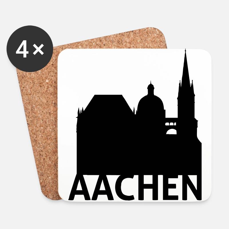Aachen - Untersetzer (4er-Set) - Weiß