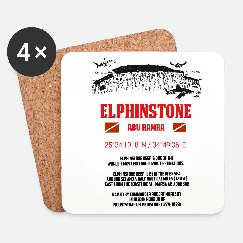 Ägypten Rotes Meer Elphinstone Tauchen Geschenk - Untersetzer (4er-Set) - Weiß