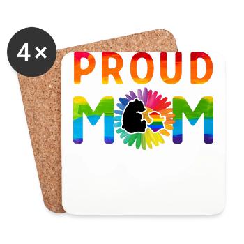 Proud Mom Bear - Coasters (set of 4) - white - Front