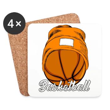 Basketball - Dessous de verre (lot de 4) - blanc - Devant