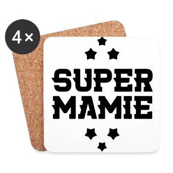 Grandma Oma Großmütter Mamy Mamie Grand-Mère - Coasters (set of 4) - white - Front