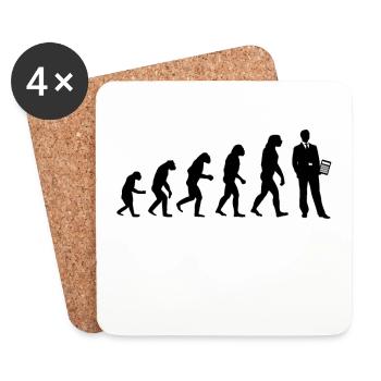 Steuerberater Wirtschaftsprüfer Evolution Geschenk - Untersetzer (4er-Set) - Weiß - Vorne